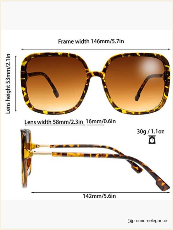 Oversized Square Cat Eye Hybrid Butterfly Sunglasses for Women main image 4